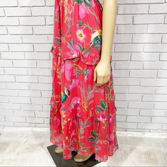 Banjanan‎ Iris Dress Woden Hedgerow Paradise Pink - Size Large - Picture 10 of 15